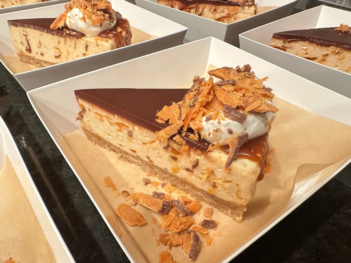 Butterfinger Cheesecake, hand-folded dessert at Shiso Crispy in St. Petersburg & Tampa