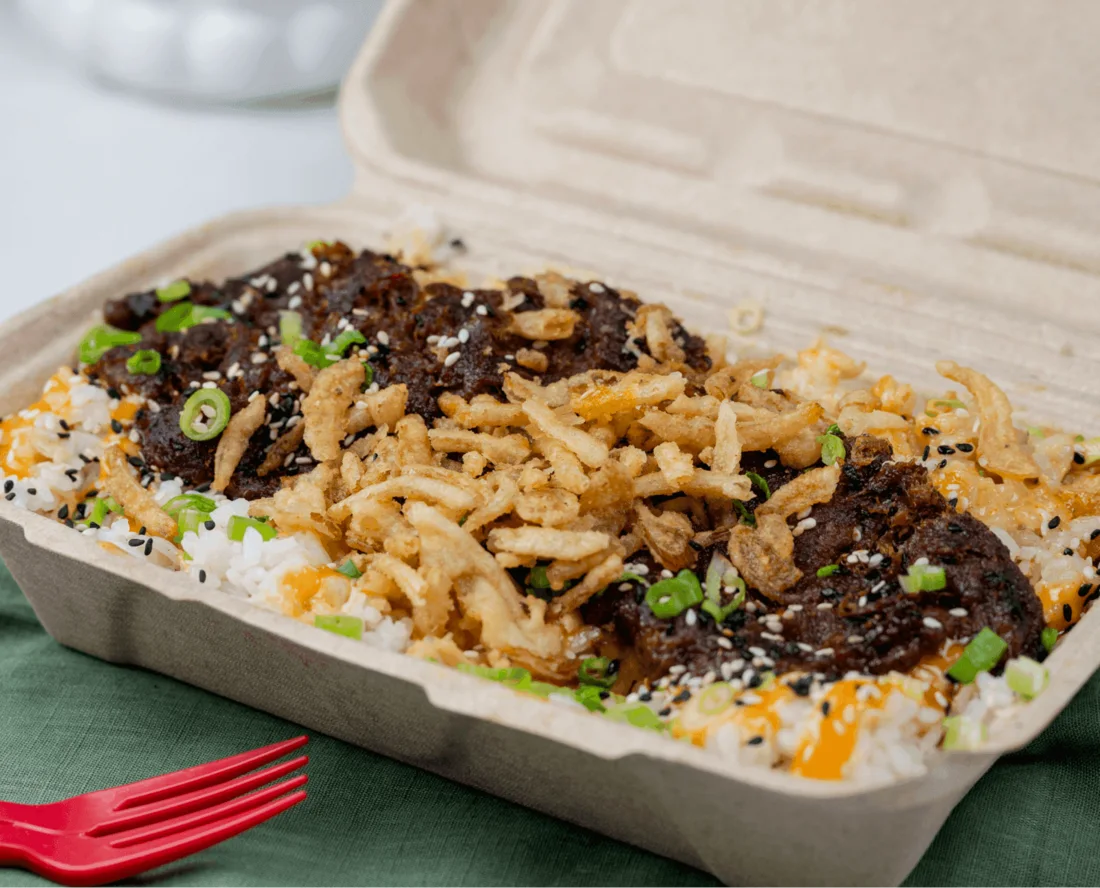 Short Rib Dirty Rice, hand-folded dirty rice bowls at Shiso Crispy in St. Petersburg & Tampa